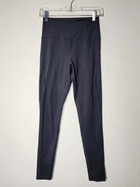 Girlfriend Collective Womens Small Dark Slate Blue High Rise Leggings